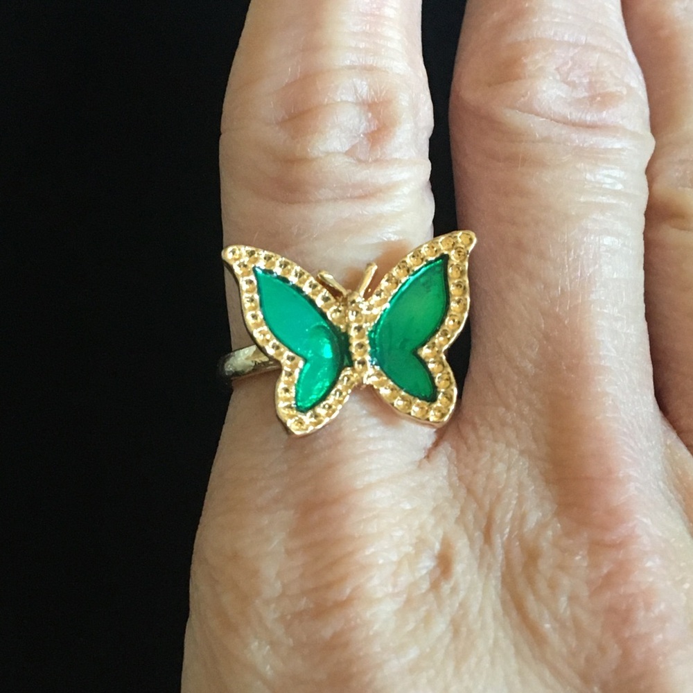 Green Butterfly Ring